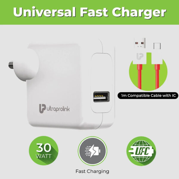 Ultraprolink Boost UFC 30W Travel Wall Charger - Image 2