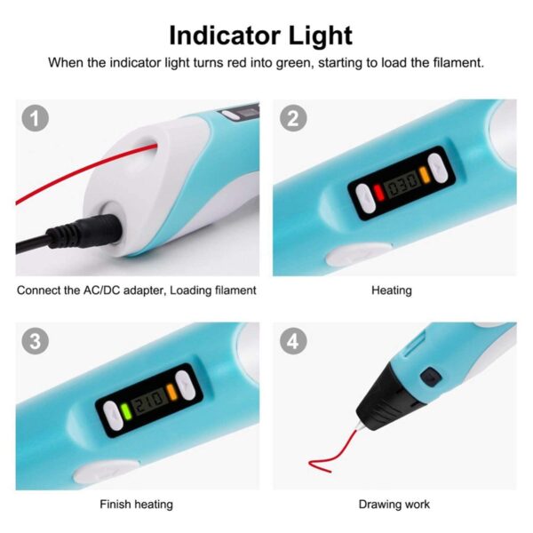 3D Printing Pen with Filament Refills (3 PLA Filament) - Image 4