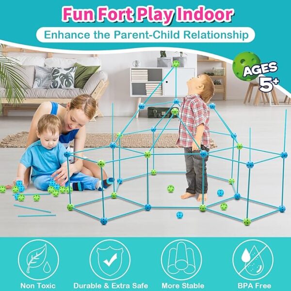 Kids Fort Building Kit - Ultimate Indoor/Outdoor Theme Game - Image 6