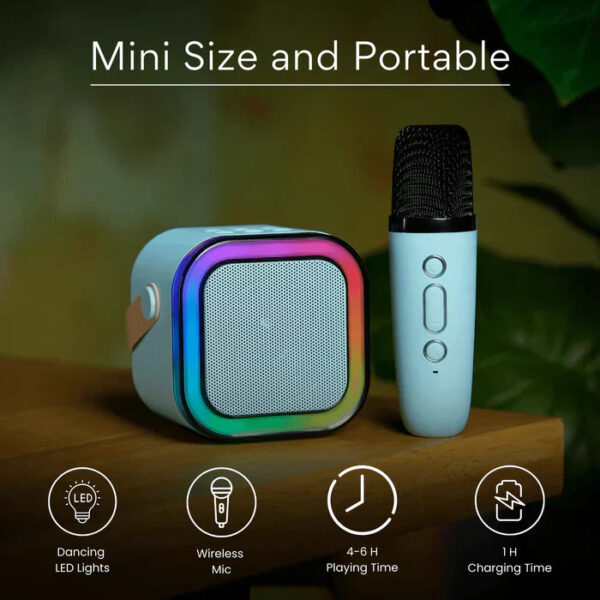 Mini Portable Karaoke Speaker + Wireless Mic - Image 7