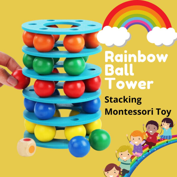 Plastic Balancing Ball Tower Game